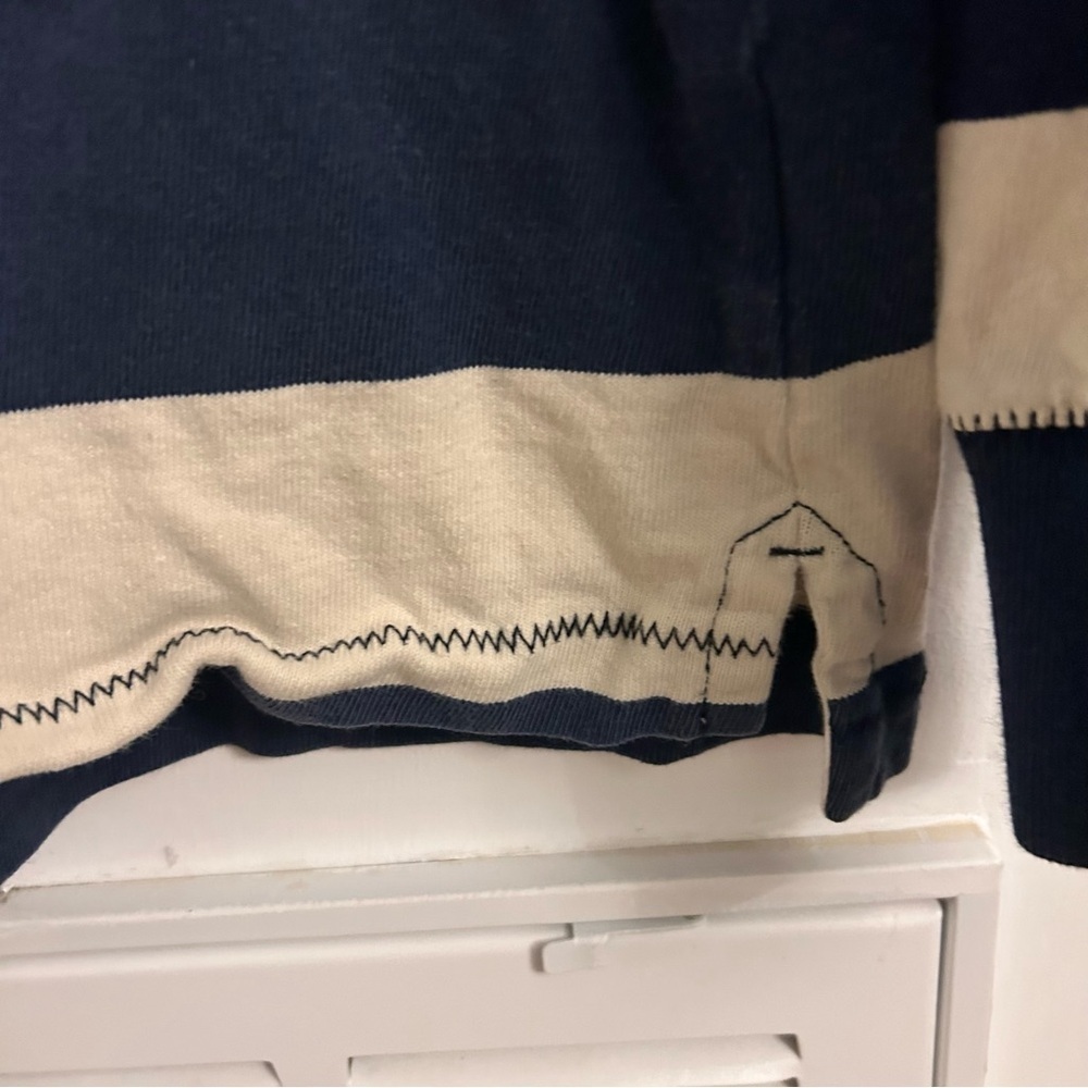 Vintage Lands End Color block stripe rugby polo shirt - Picture 3 of 6